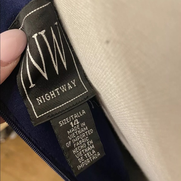 Nightway Blue Sequin Plus Dress - Picture 10 of 10